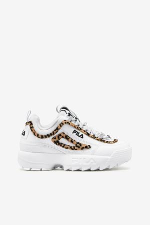 FILA Disruptor 2 Leopard Sneakers White / Black / White,Womens Shoes | CA.HBCARM708